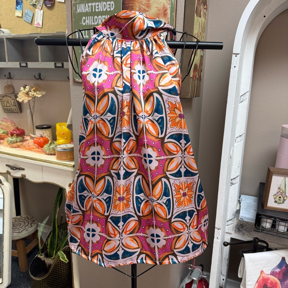 Rachel Zoe XL halter top/pink and coral